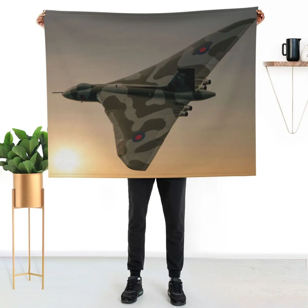 Avro Vulcan Sunset Throw Blanket Thermals For Travel Plaid on the sofa bed plaid Summer Soft Beds Fashion Sofas Blankets