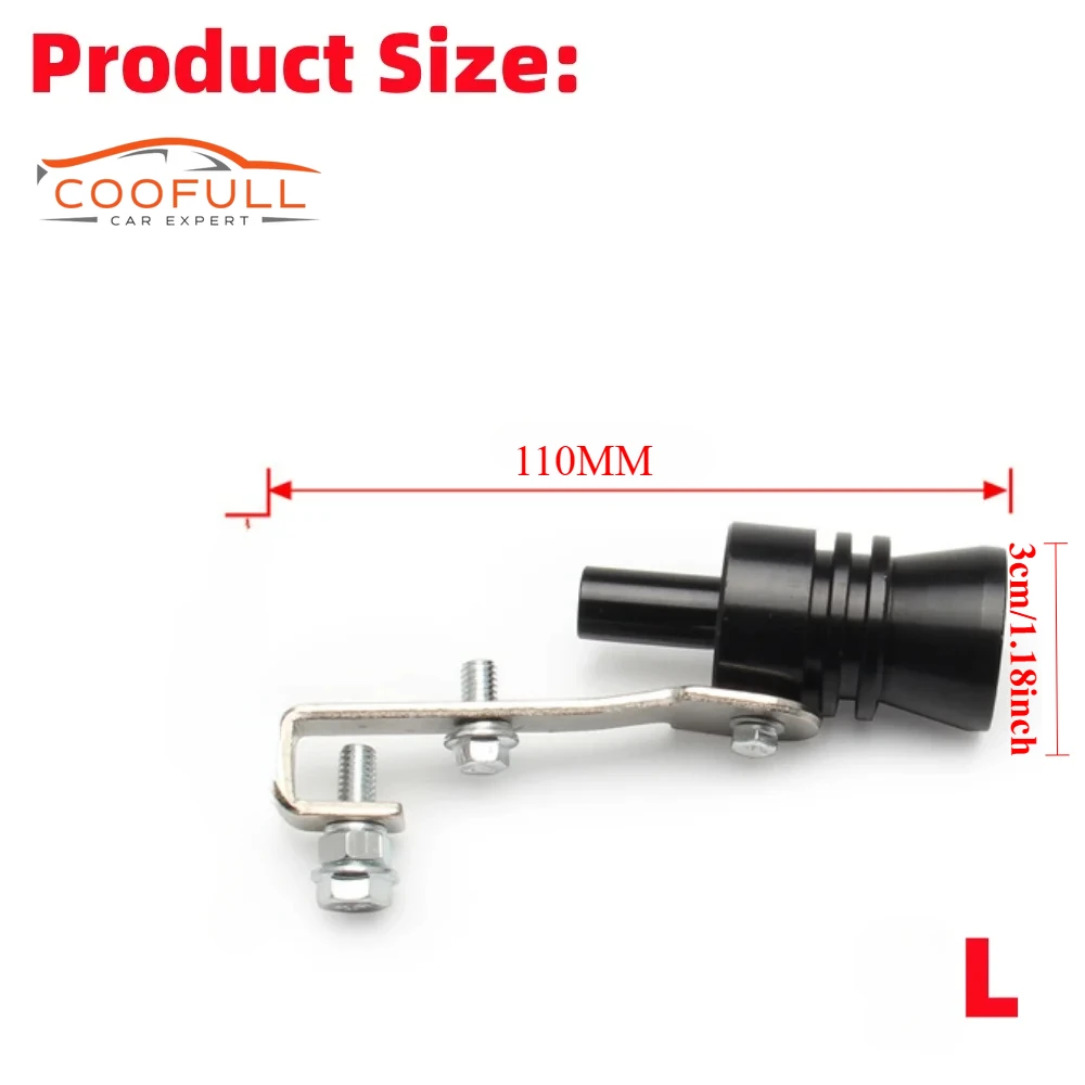 1PCS Turbo Sound Endrohr Auspuff Turbopfeife Pipe Whistle Blow Simulator For Motorcycle and Car Modification Exhaust Pipe L