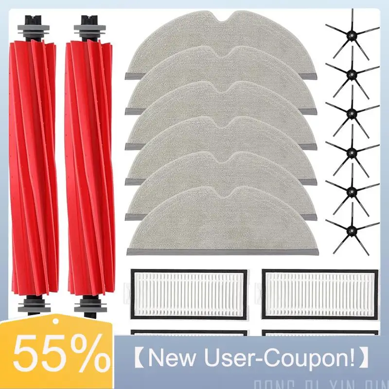 

A60T Effortless For Roborock Q7 / Q7+ / Q7 Max / Q7 Max+ Robot Vacuum Main Side Brush Hepa Filter Mop Cloth Dust Bags Accessorie
