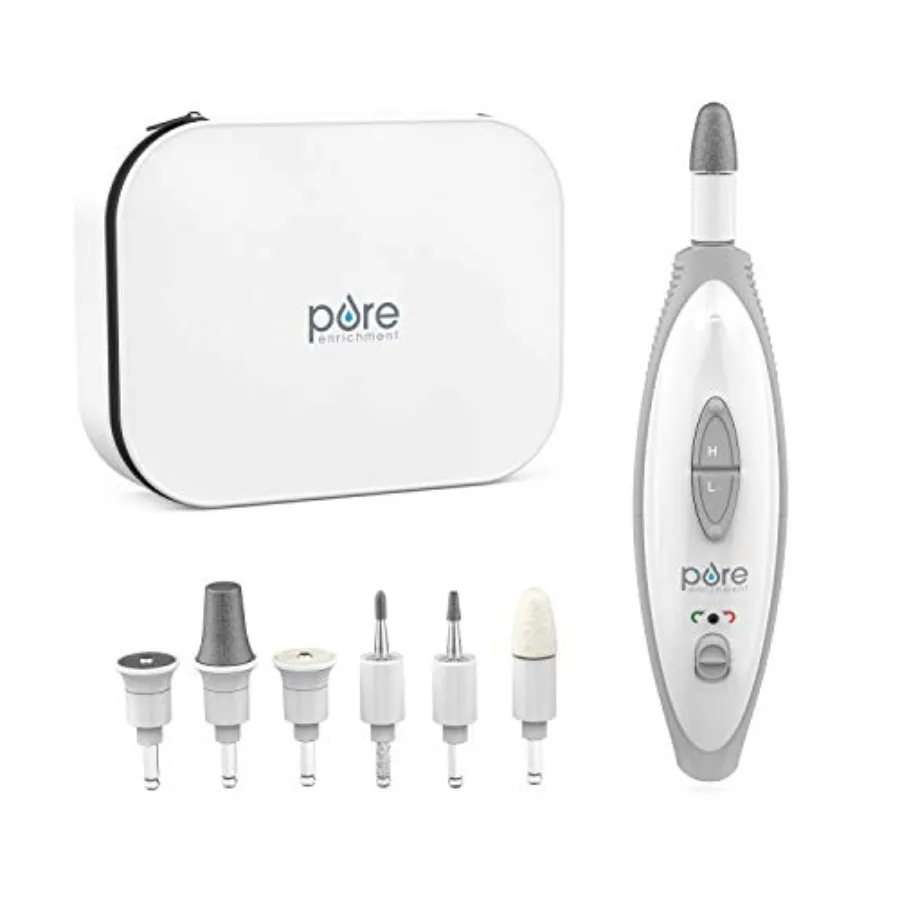 

Набор электрических фрезеров для маникюра и педикюра салонного качества для домашнего использования, 7 насадок, 2 скорости, светодиодная подсветка, сумка для хранения - 10 предметов, профессиональный