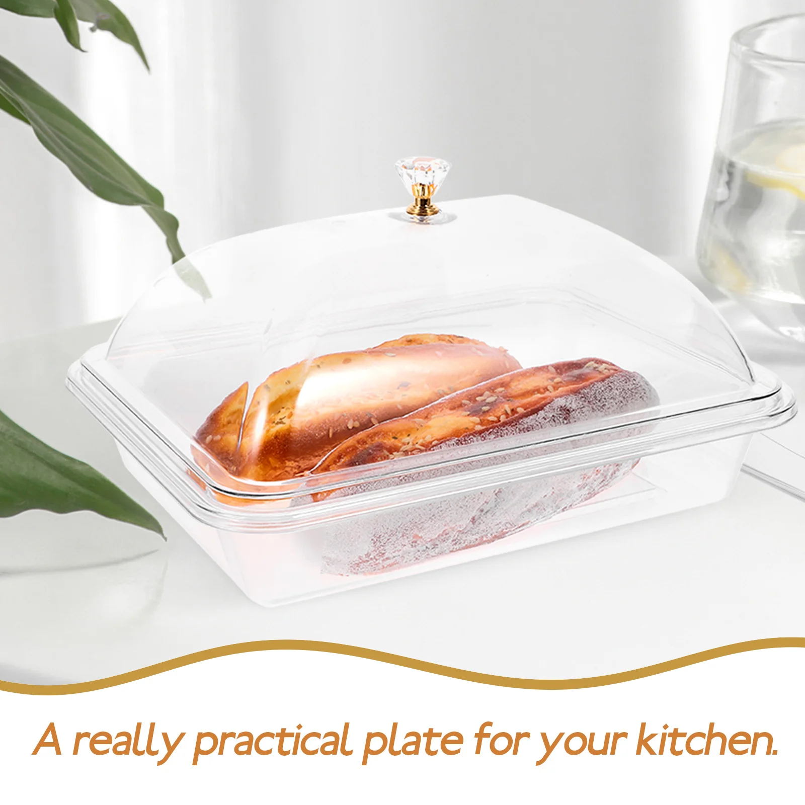 

Household Acrylic Buffet Tray Multifunctional Transparent Serving Tray Dessert Fruit Plate Dinner Accessory Restaurant Supplies