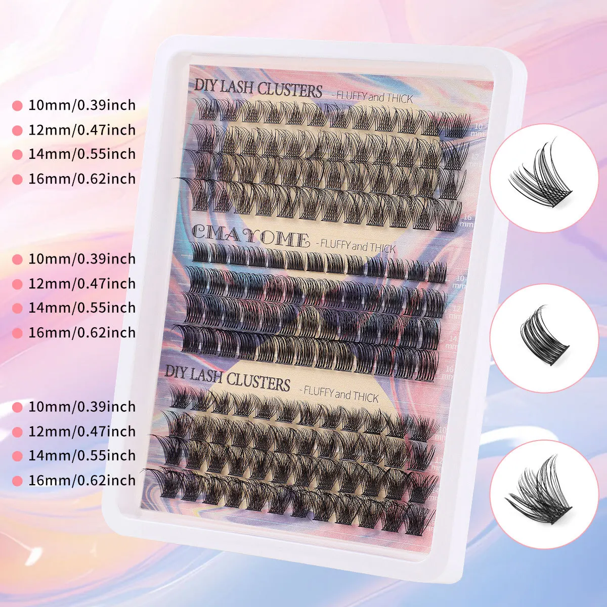 Hot False Eyelash Extension Set 148 Clusters of Single Tufts of Hair Glue Tweezers Segmented Eyelashes Three Mixed Packages