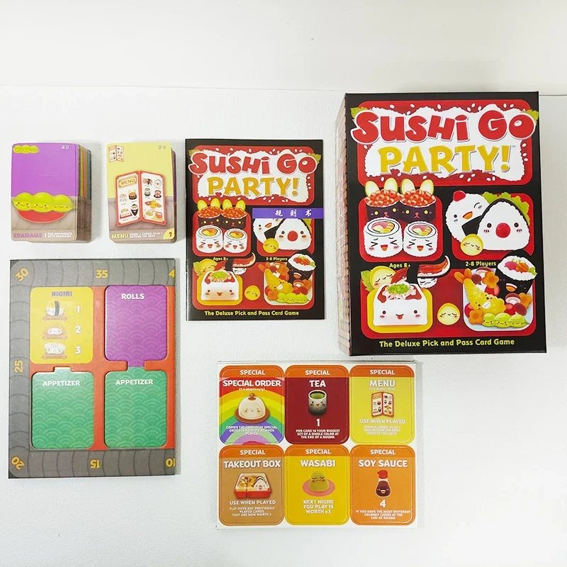 Sushi Go Party! /Sushi Roll / Sushi Go - The Pick and Pass gioco di carte con più varietà e strategia