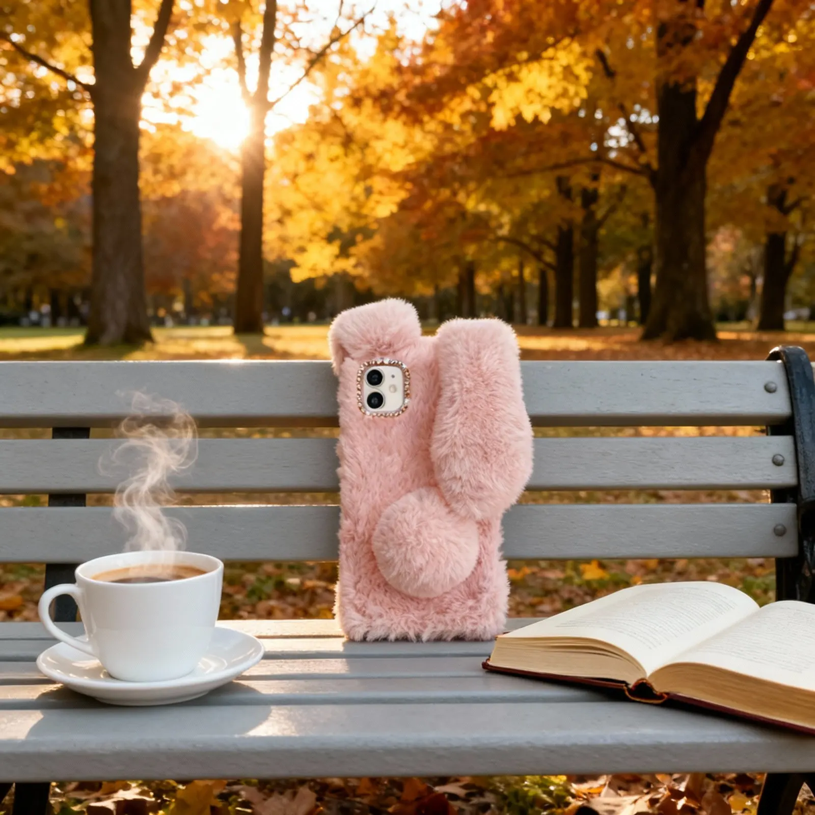 Phone Shell Compatible 12 Mini 5.4 Soft Bunny Ear Warm Cover Mobile Protective Cell Phone Case Winter 12 Mini view 6