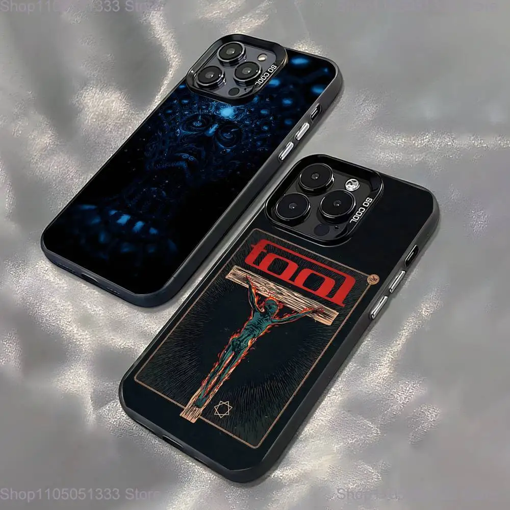

Band T-Tool Schism Phone Case For iPhone 16,15,14,13,12,11,Pro,XS,Max,Plus,Mini,SE Black Candy Matte Shockproof Cover