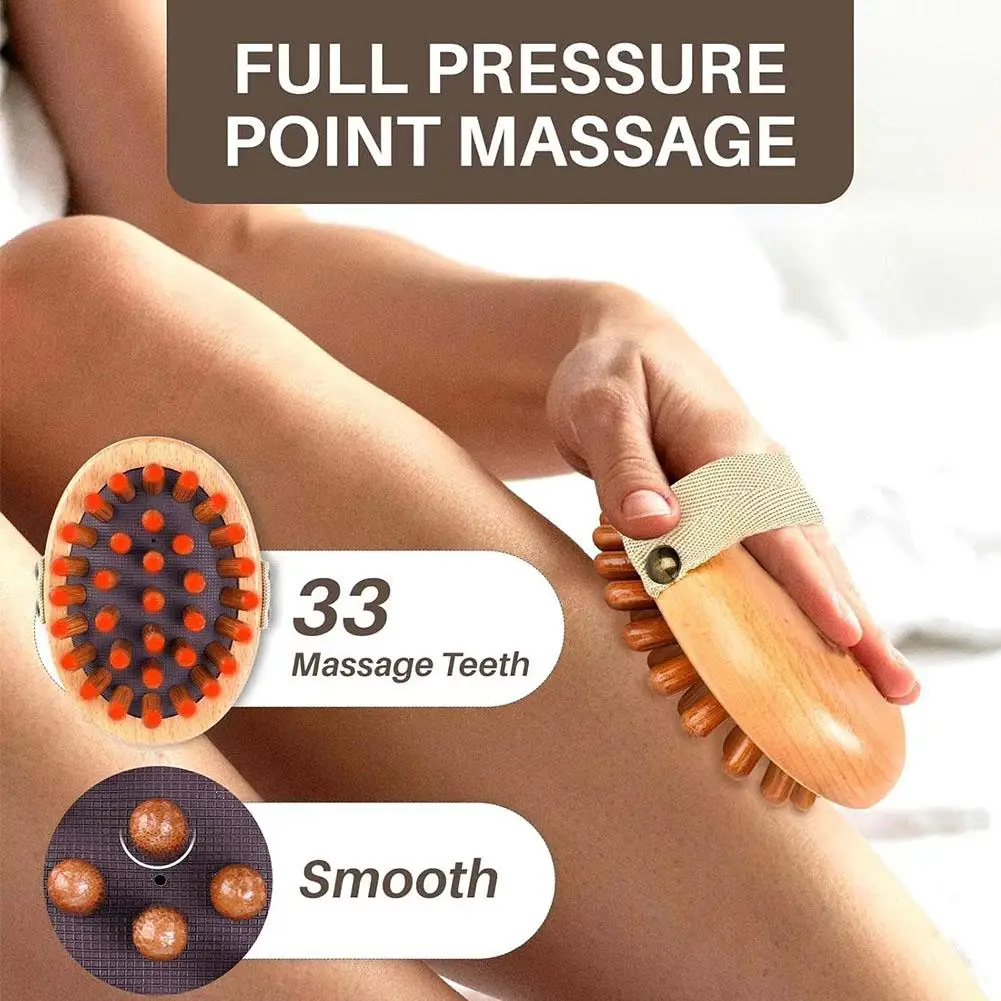 

Body Anti Cellulite Brush Soothing Wooden Essential Oil Spa Air Cushion Massage Hair Comb Scalp Massage Brush Body Massager