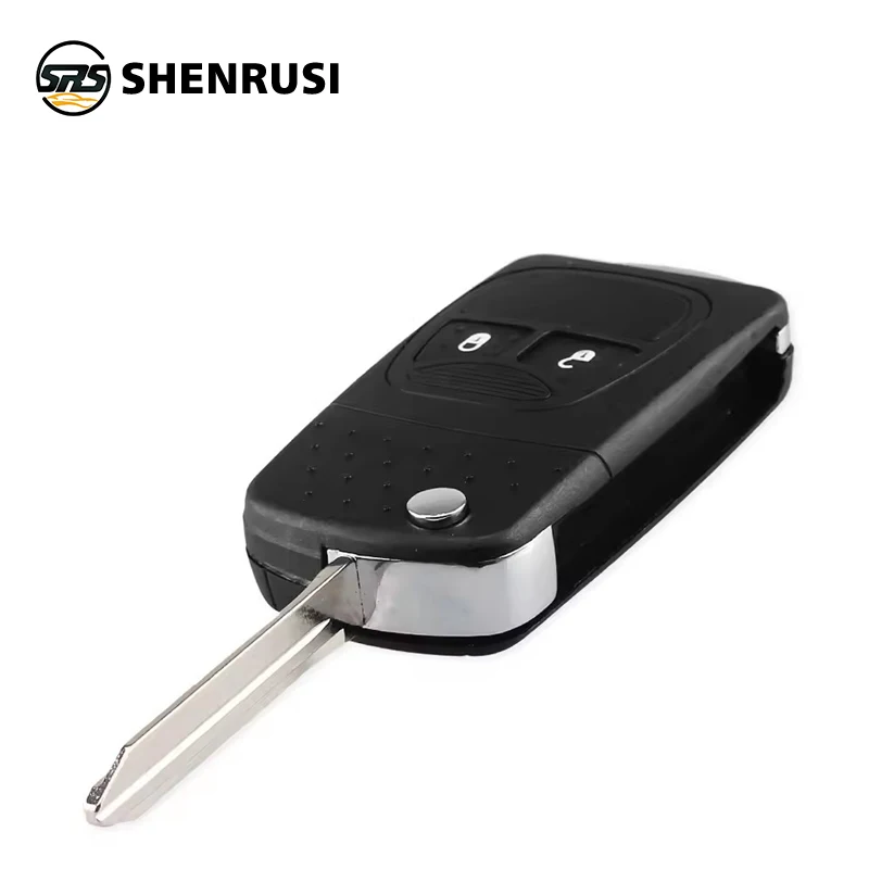 

SHENRUSI Remote Modified Folding Key Flip Shell Case For Chrysler Jeep Compass Wrangler Patriot