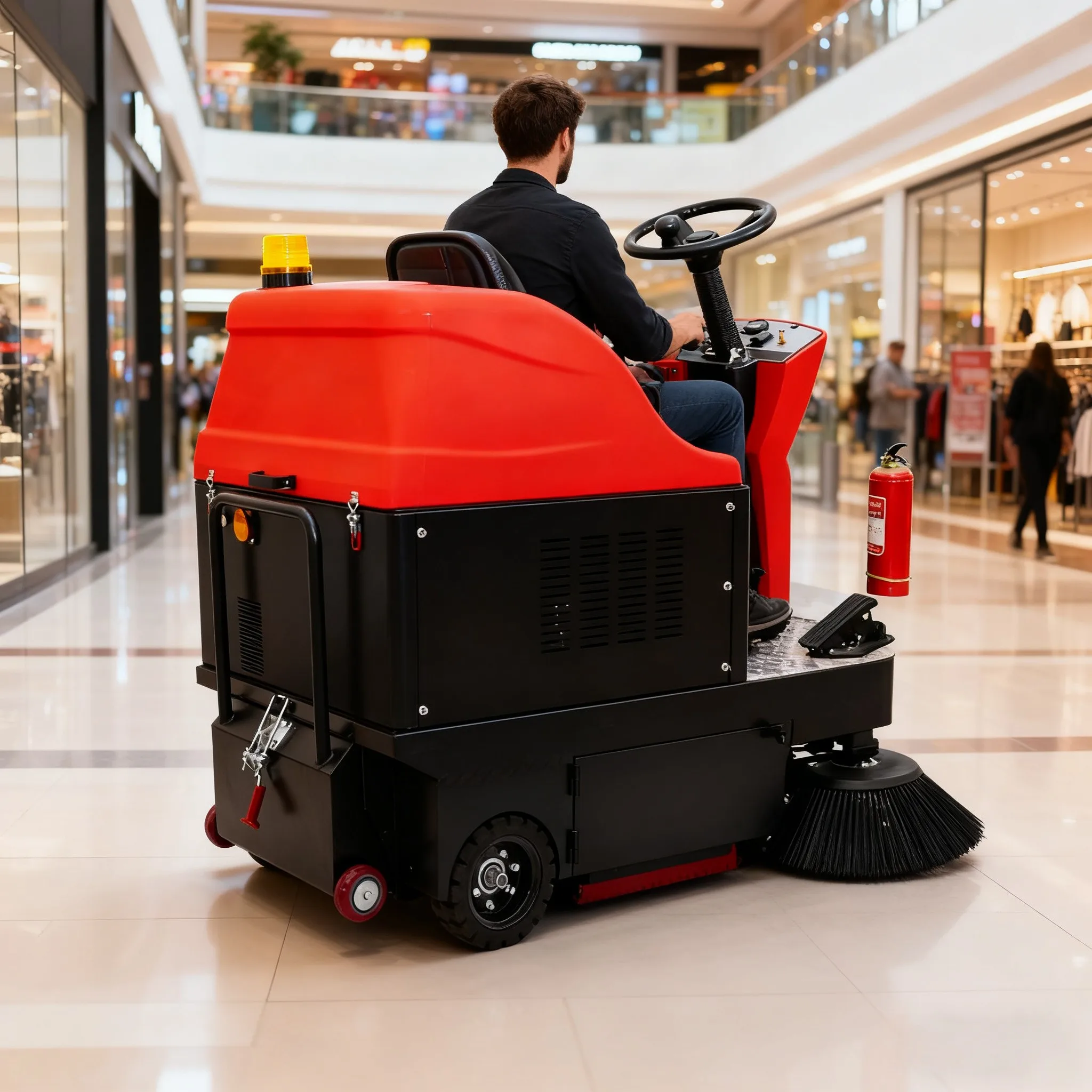 S1250  Industrial Floor Cleaning Equipment Machine Heavy   Vacuum Cleaner Ride on Electric Road Street Sweeper WIth Battery