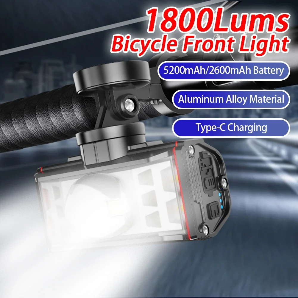 

LED Bike Handlebar Flashlight USB Rechargeable Cycling Flashlight Waterproof Outdoor Bike Headlight for Night Riding