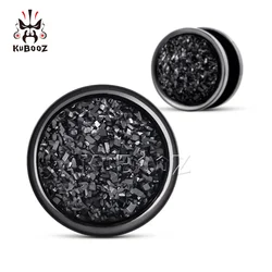 Kubooz-ステンレス鋼の耳のストレッチャー、トンネルとプラグ、耳、ピアスジュエリーのためのエキスパンダー、2個