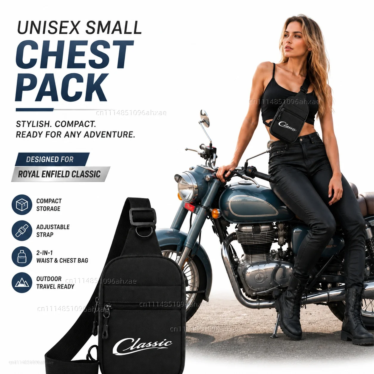 Motorcycle 2In1 Multi-functional Waist Bag Chest Bag Outdoor Travel Bag For Royal Enfield Classic 350 500 2009-2026