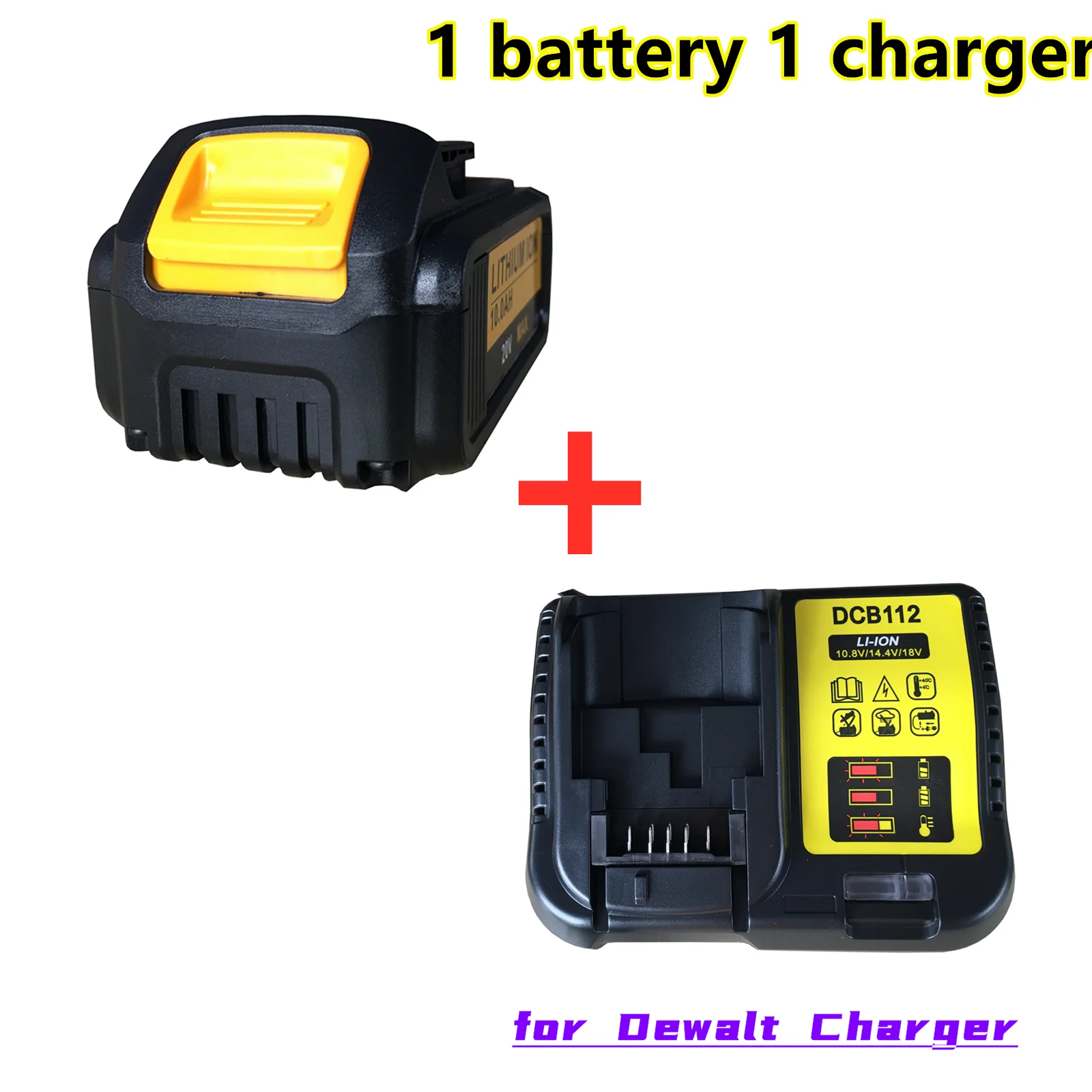 

Original 20V 10000mah for Dewalt DCB200 Rechargeable Li-ion Battery 20V MAX Replacement for DeWalt DCB205 DCB201 DCB203 Power