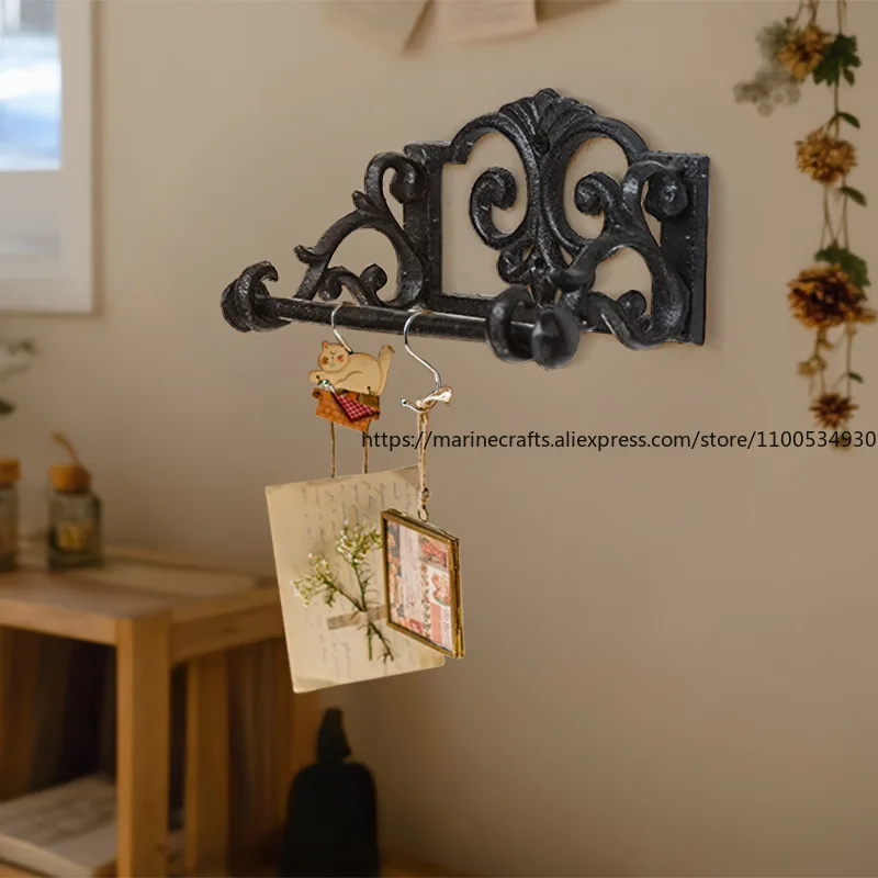 

Винтажный чугунный держатель для полотенец и бумаги, настенное украшение, стеллаж для хранения, настенный кухонный держатель для туалетной бумаги, держатель для салфеток в шкафу