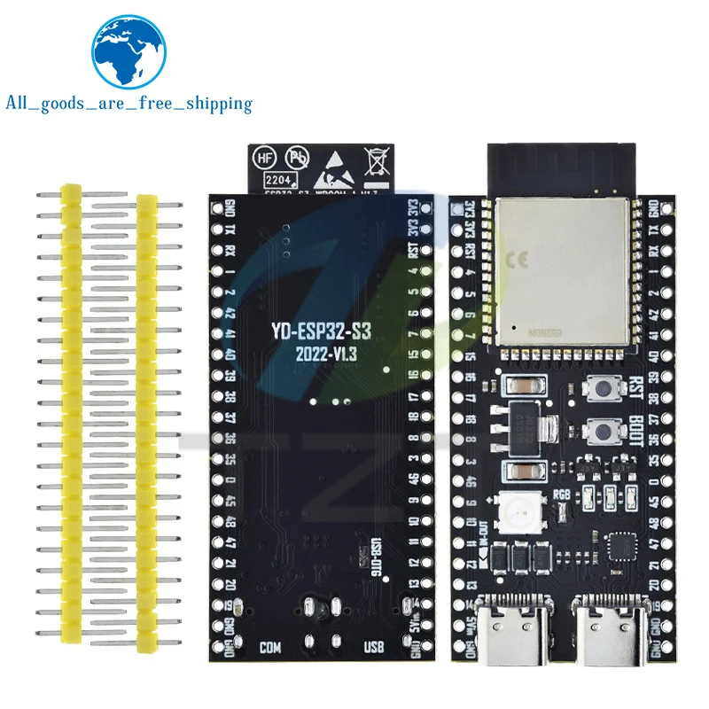 TZT 1/5pcs ESP32-S3-DevKitC-1 ESP32-S3 WiFi Bluetooth-compatible BLE 5.0 Mesh Development Board ESP32 Wireless Module N16R8