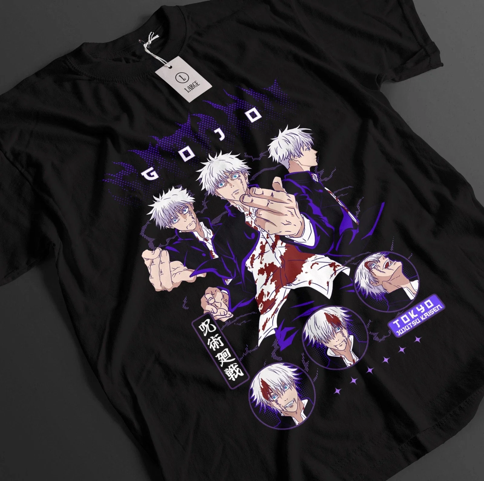 2026 Summer Jujutsu Kaisen Retro Cosplay T-shirt Men's Super Casual Cotton Printed Short-sleeved Unisex Children's Sports Shirt