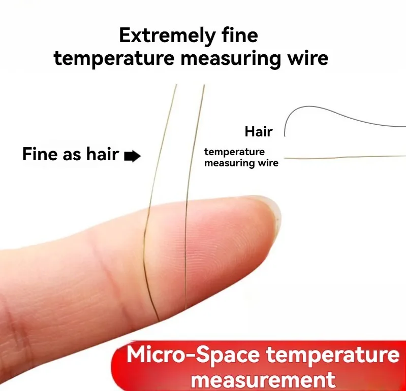 Piccolo spazio T/K tipo 0,08 mm, misurazione della temperatura ultrafine, filo per termocoppia