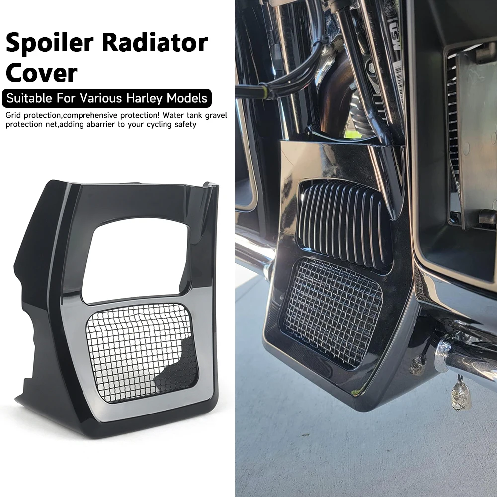 

Motorcycles Front Spoiler Radiator For Harley Davidson Street Glide Road King FLHRXS 2017-2024 Fairing Chin Cover Set Oil Cooler