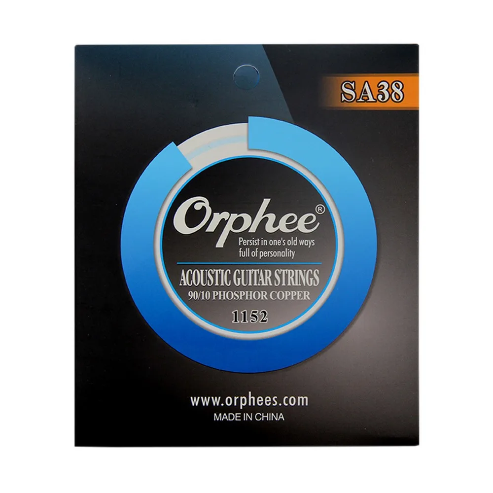 Orphee 6 Stks/set Akoestische Gitaarsnaren Hoge Koolstofstaal Hexagonale Kern Fosfor Bronzen Precisie Kronkelende Folkgitaarpartijen