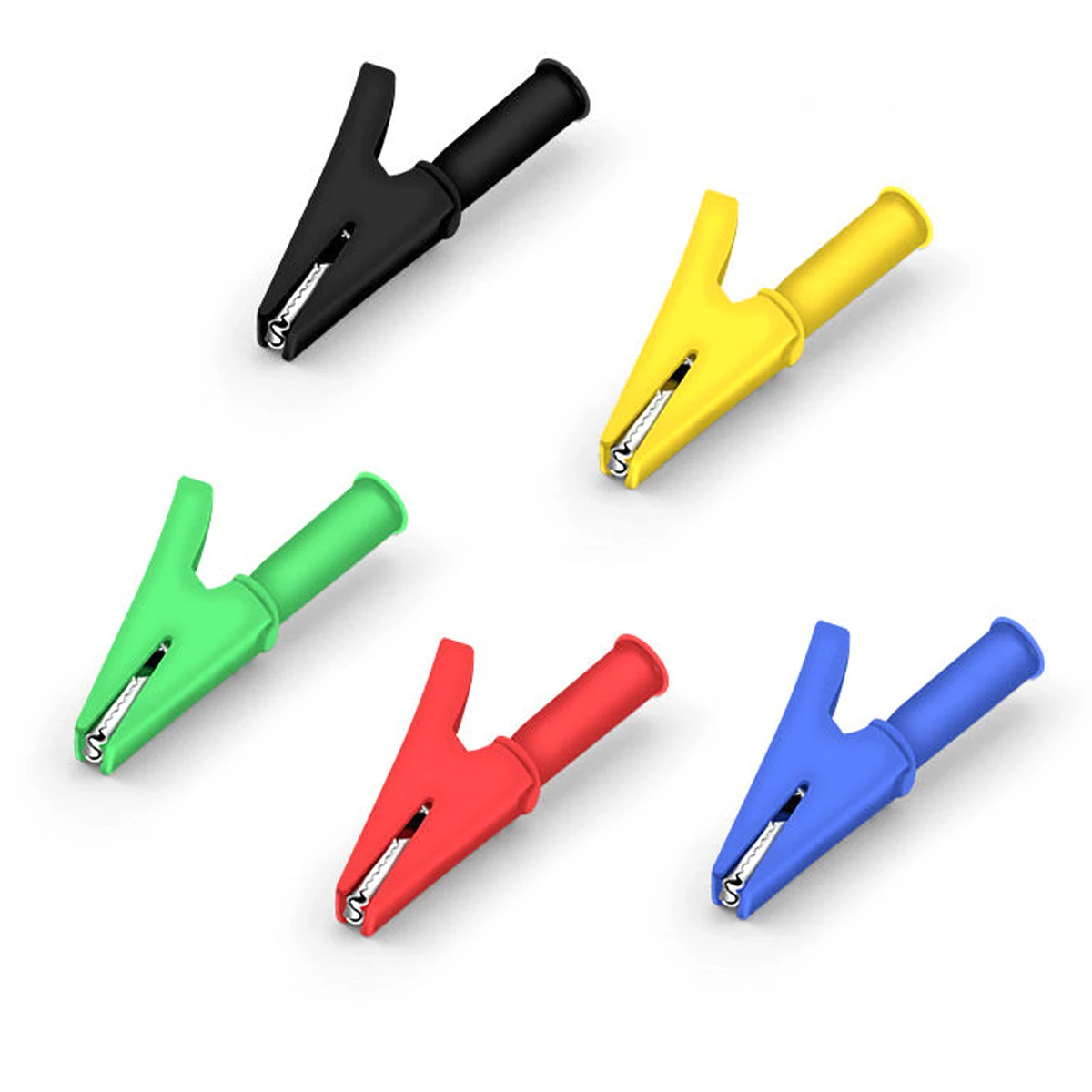 2/5PCS 30A 4mm Banana Jack Copper Test Crocodile Clamp Multicolor Protective Sheath Crocodile Test Adapter Clip Probe Pen
