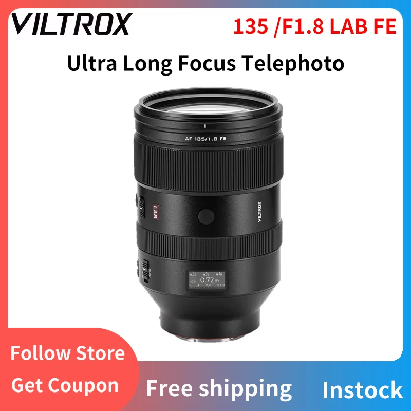 Viltrox 135mm F1.8 LAB Full Frame Ultra Large Aperture Long Focus Telephoto Auto lens for Sony E-Mount A7 III A7S III FX3 FX6