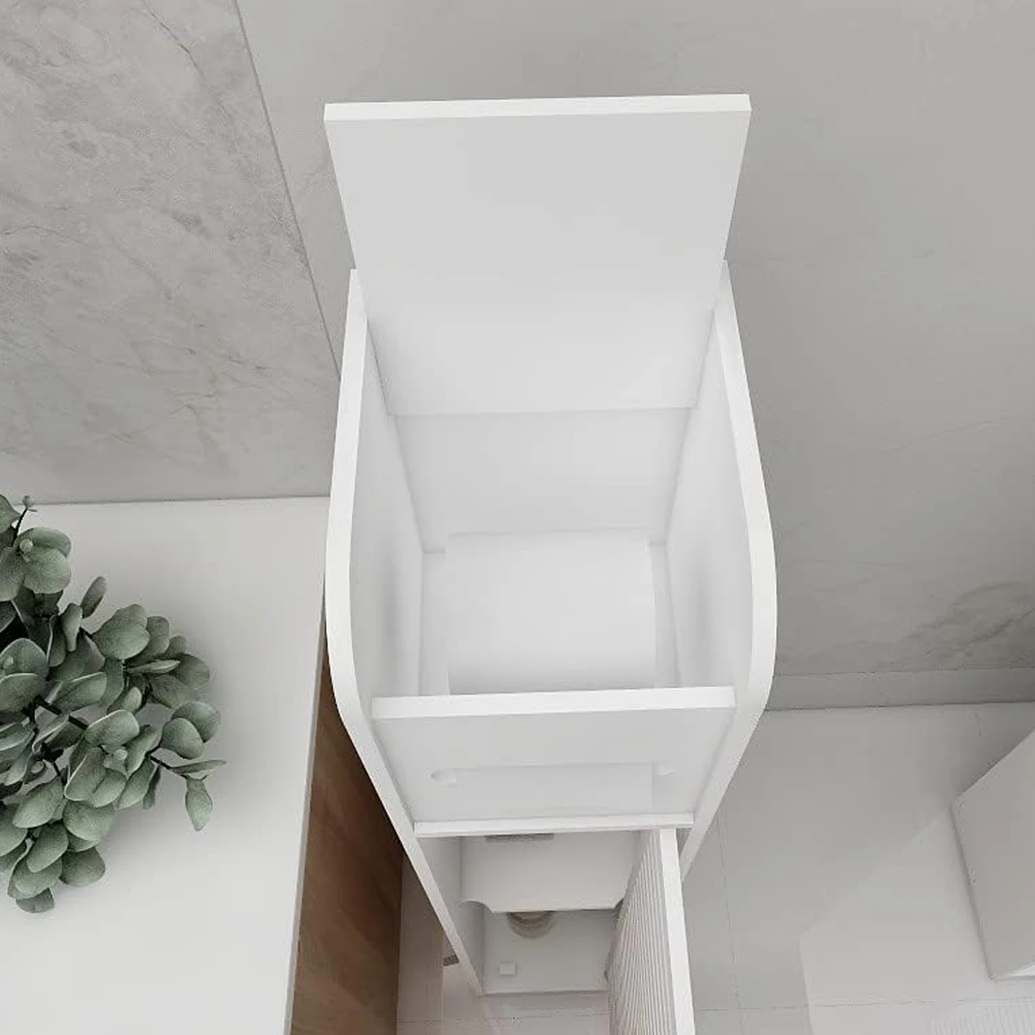 Bathroom Storage Cabinet Multi-purpose Living Room Floor Cabinet Furniture Cabinets for Small Space Toilet Paper Holder Storage