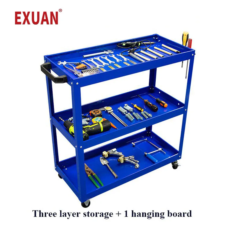 Tool cart multifunctional shelf layer hand push tool cart maintenance storage rack mobile cabinet auto repair turnover cart