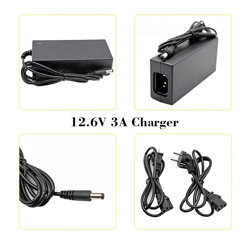 12.6V 1A 3A 5A 10A Lithium Battery Charger AC110-240V to DC For11.1V 3S 12V Power Supply Sprayer Li-ion battery pack DC5.5*2.1mm