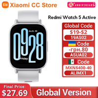 Global Version Xiaomi Redmi Watch 5 Active Up to 18 days of life 2'' Display 140+ workout modes Bluetooth calling 5ATM