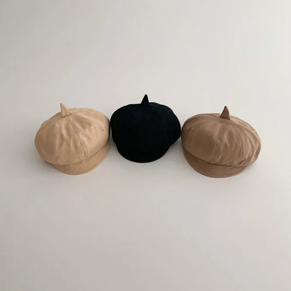 

Новая однотонная кепка-газетчица, повседневная дышащая кепка-берет, восьмиугольная кепка-уточка для детей