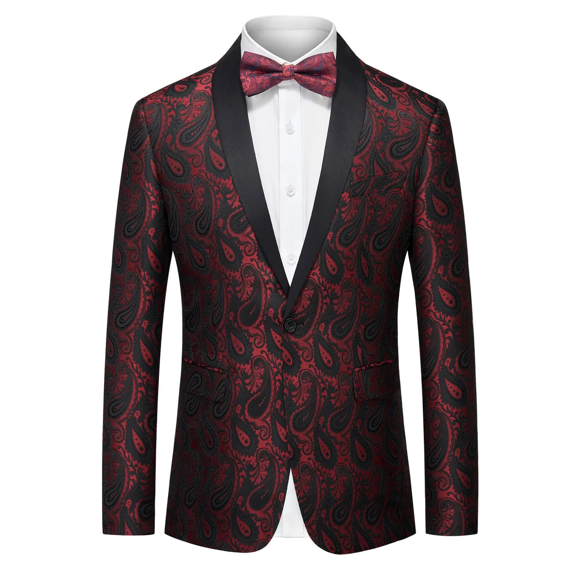 J125 Men\'s Jacquard Dress Foreign Trade Fashion Suit Jacket Single West Multicolor Slim Stage Performance Wedding Banquet