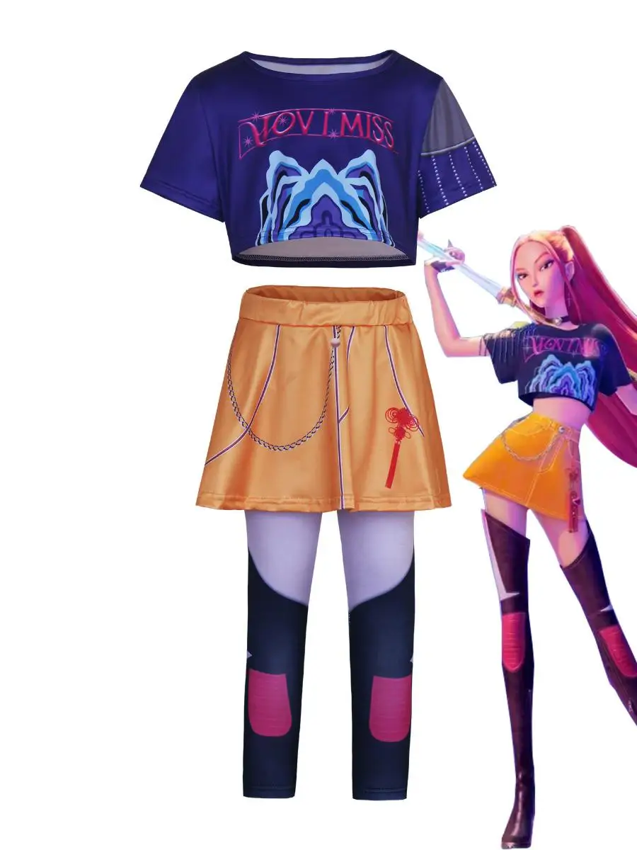 زي تنكري جديد لهالوين، زي فرقة فتيات K هنتر ويتش، زي أنيمي ميرا زويلو رومي، مصنوع من البوليستر، أزياء نسائية عصرية