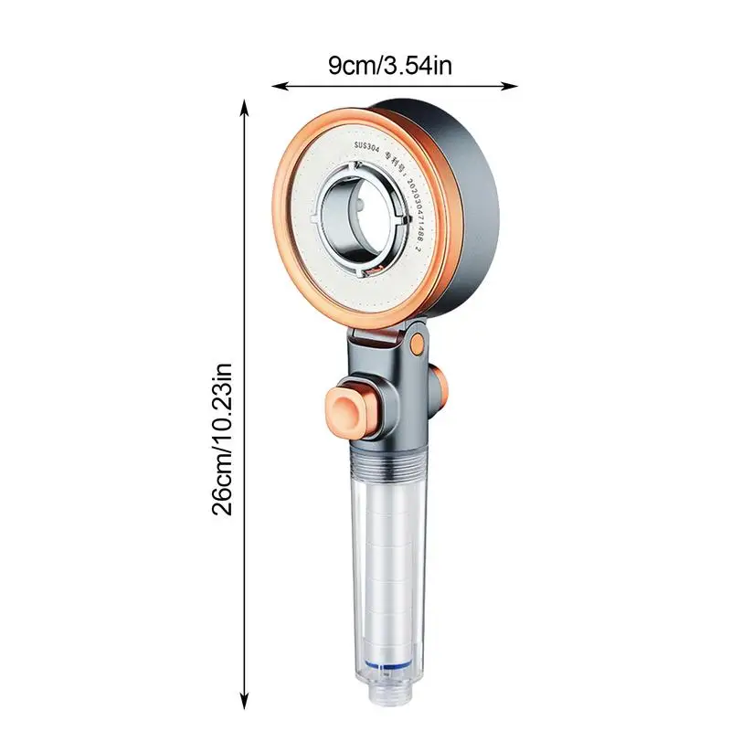 Dysza prysznicowa ręczny spryskiwacz łazienkowa z filtrem bez dziurkowania oszczędzająca wodę opryskiwacz z filtrem 3 tryb rozpylania silny deszcz