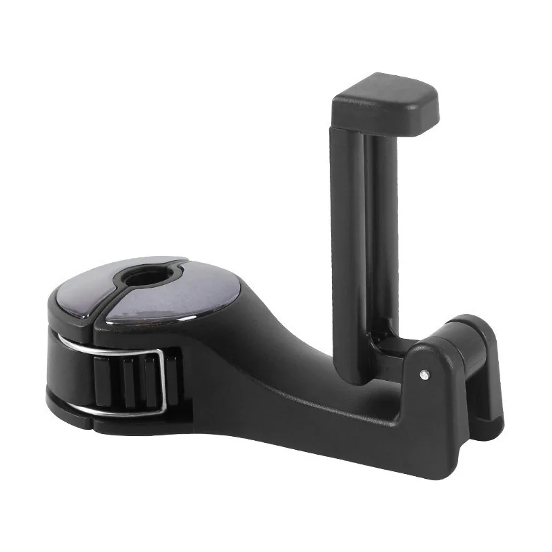 Multifunctionele 2-in-1 autonhaak Verborgen multifunctionele hoofdsteunhaak achter Telefoonhouder voor auto\'s Slottype Mobiele telefoonhouder