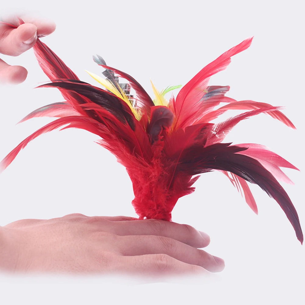 

20cm Chinese Jianzi Wear Resistant Chicken Feather Shuttlecock Portable Foot Kick Handwheel Feather Shuttlecock Outdoor Game