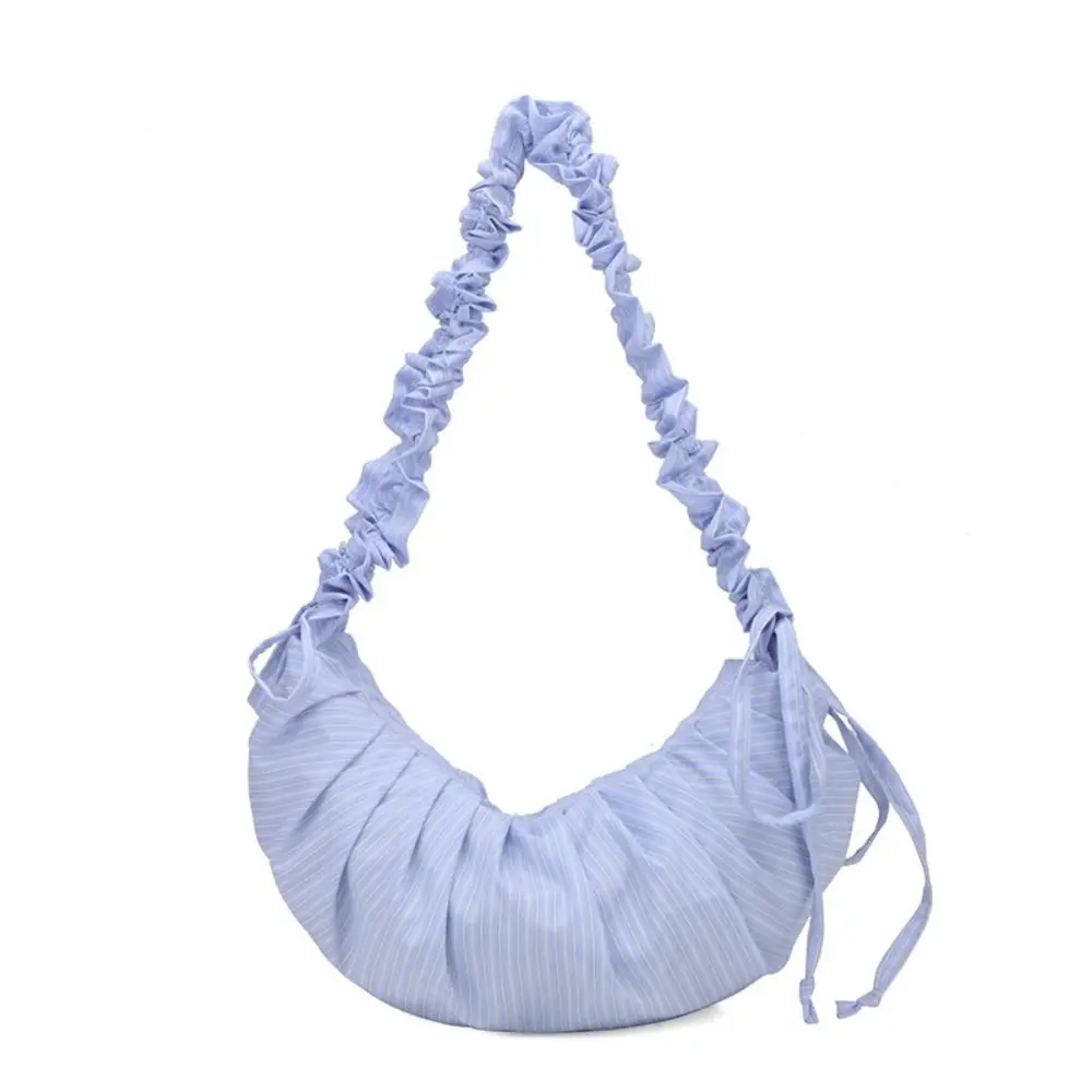 الكورية نمط الرباط حقيبة كتف زلابية حقيبة الباليه نمط شريط مطوي حقيبة خفيفة الوزن سعة كبيرة الدانتيل حقيبة كروسبودي #2