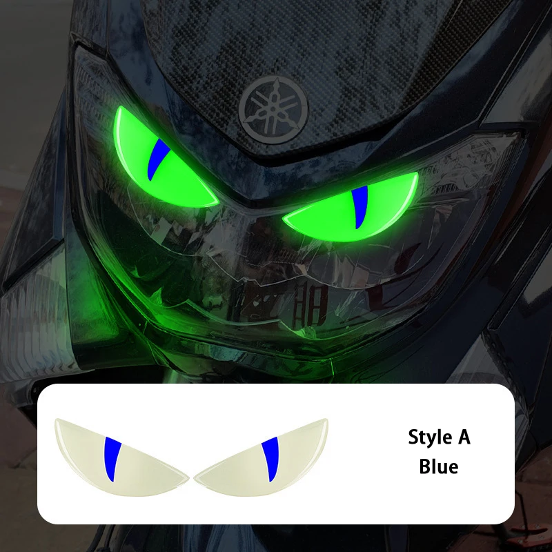 Lichtgevende 3D-decoratiestickers Devil Eyes Scooter motorfiets koplamp body trim universeel voor BMW Honda Yamaha Suzuki Vespa