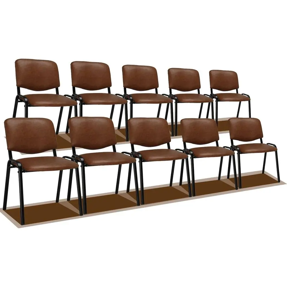 

Набор из 10 складных стульев для залов ожидания, церквей, офисов и конференц-залов