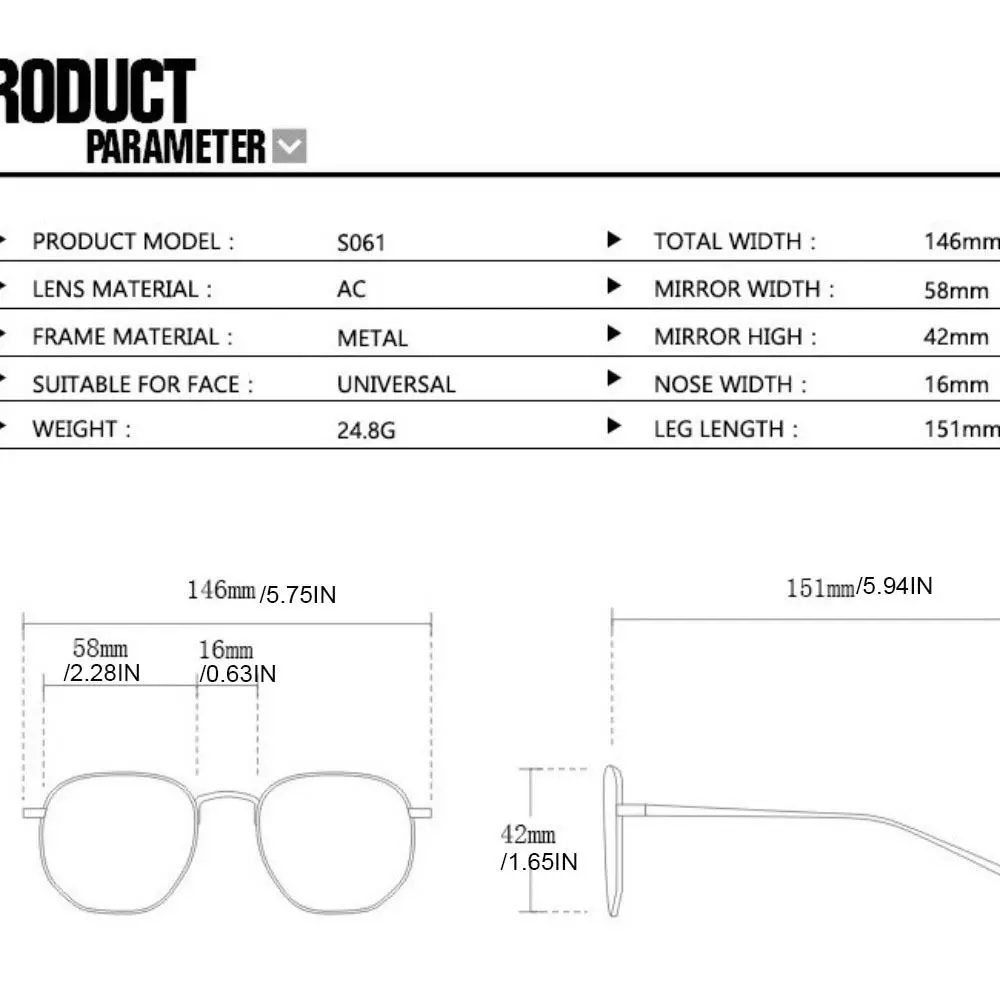نظارات شمسية رائعة بدون إطار UV 400 مربعة صغيرة للرجال نظارات شمسية معدنية على الطراز الكوري للقيادة للسيدات