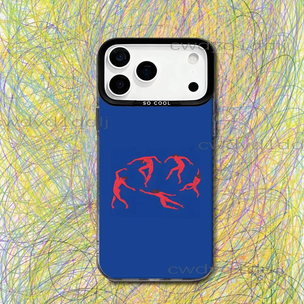 H-Henri Matisse Paintings Art Phone Case For iPhone 17,16,15,14,13,12,11,X,8,7,Pro,Max,Plus,SE4,Air,Mini IMD Gray Hard Matte