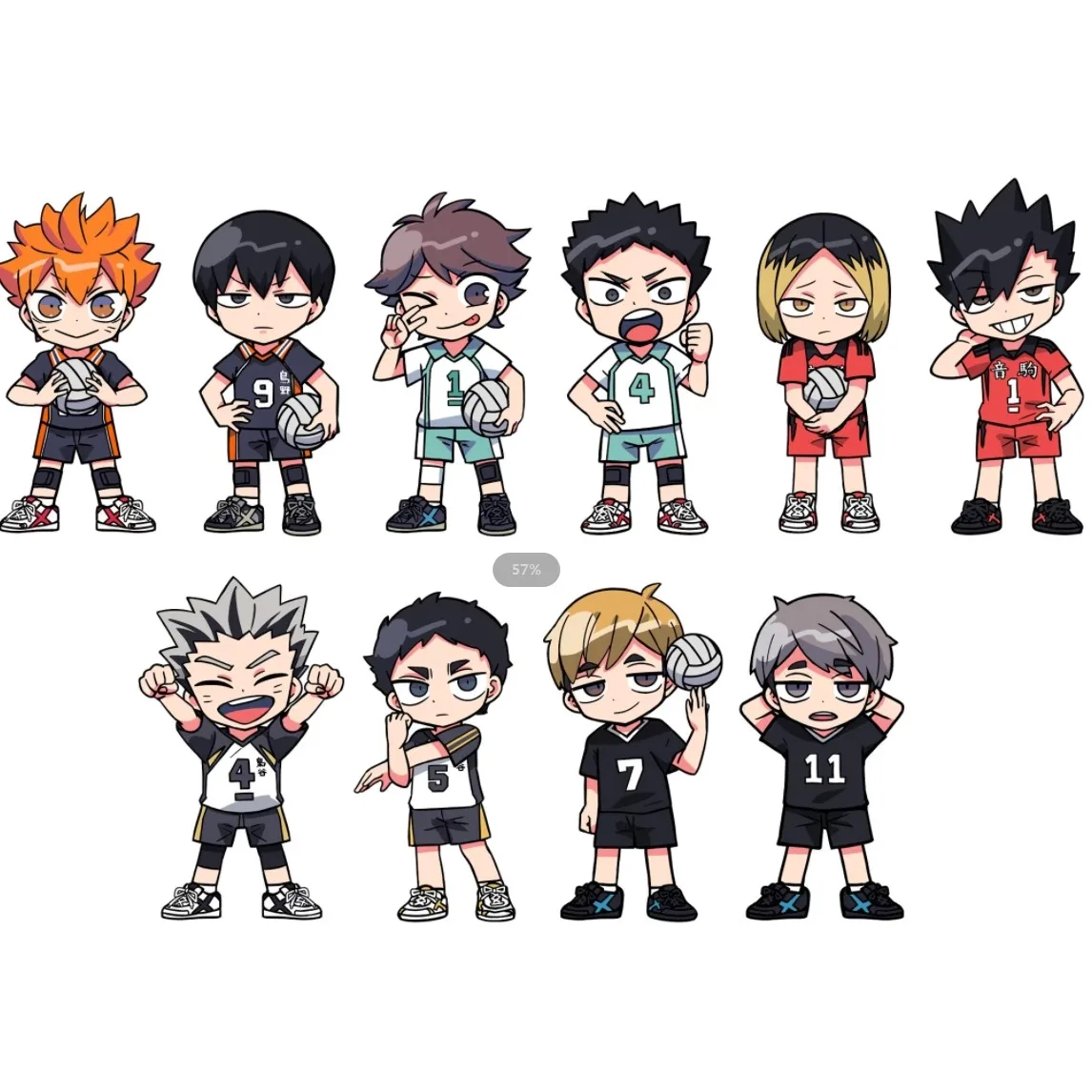 Game Shoyo Hinata Tobio Kageyama Tetsurou Kuroo Kenma Kozume Acrylic Stand Mini Figure Doll Anime Keychain Cosplay Toy for Gift