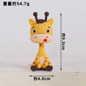 Tierwaldkuchen kleine Dekoration Tier Tier weiche Gummi -Puppen Giraffe Elefant Affe Lion Kuchen Chancen Kinder 8 Hauptverkaufsgummi Monkey - №7