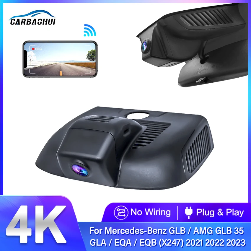 Car Dash Cam for Mercedes-Benz GLB AMG GLB 35 GLA 200 EQA EQB (X247) 2023 2022 2021,Plug and Play Dash Camera 4K Car DVR