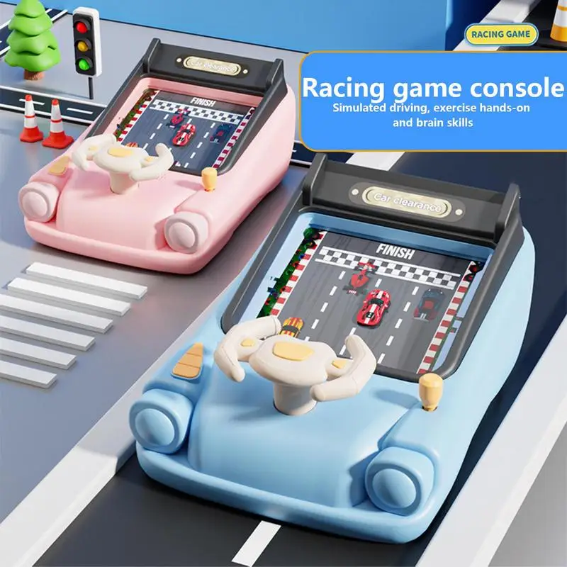 Kids Steering Wheel Driving Toys Simulation Racing Car Electronic Adventure Breakout Game With Music Sound Kids Educational Toys