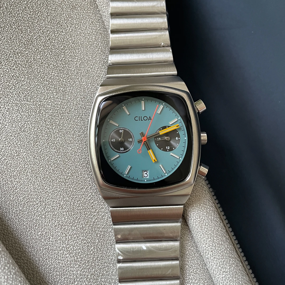 Square watch for men 2025 new high quality waterproof quartz watch light luxury brand genuine high-grade stainless steel strap