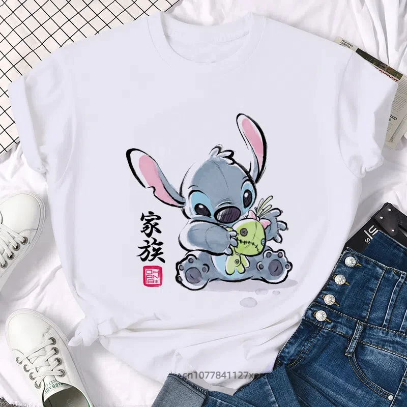 Neue Street Dance Kostüm Cartoon Anime Rundhals Lose Druck Muster Kurzarm T-shirt für frauen Casual Street Dance Top