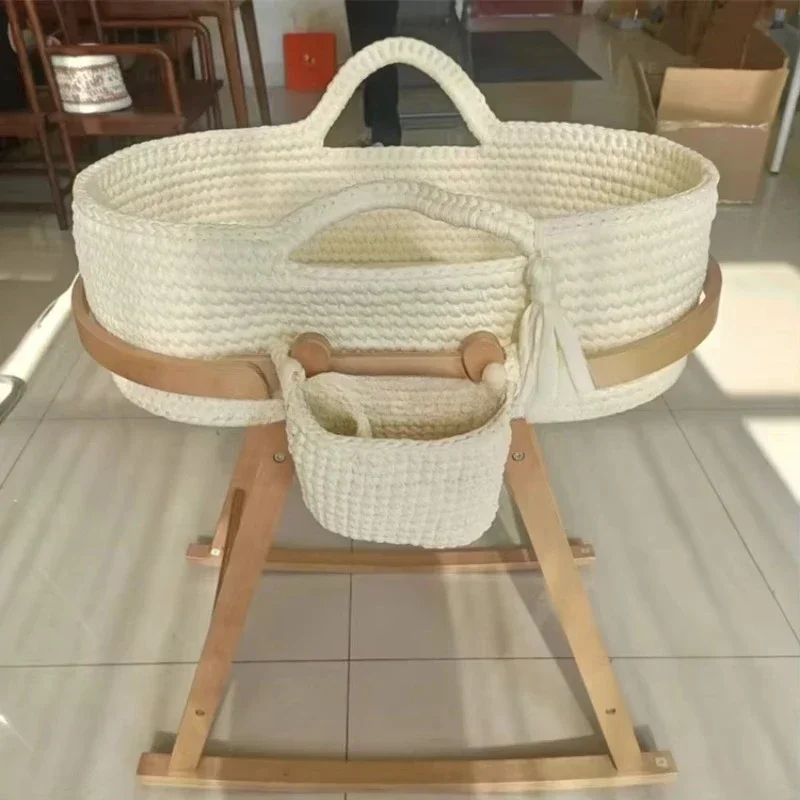 High Quality Washable Baby Crochet Cotton Rope Gift Set Baby Changing Diaper Basket Baby Dirty Organizer Basket
