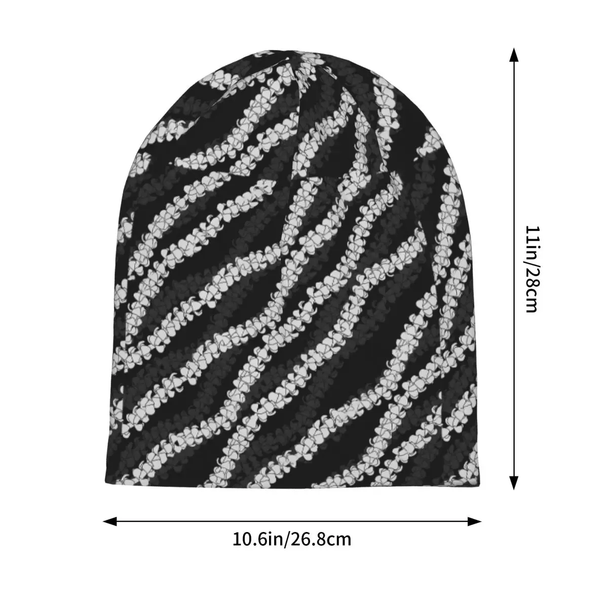 Puakenikeni Single Leis On Turquoise Warm Knitted Cap Hip Hop Bonnet Hat Autumn Winter Outdoor Beanies Hats for Unisex Adult