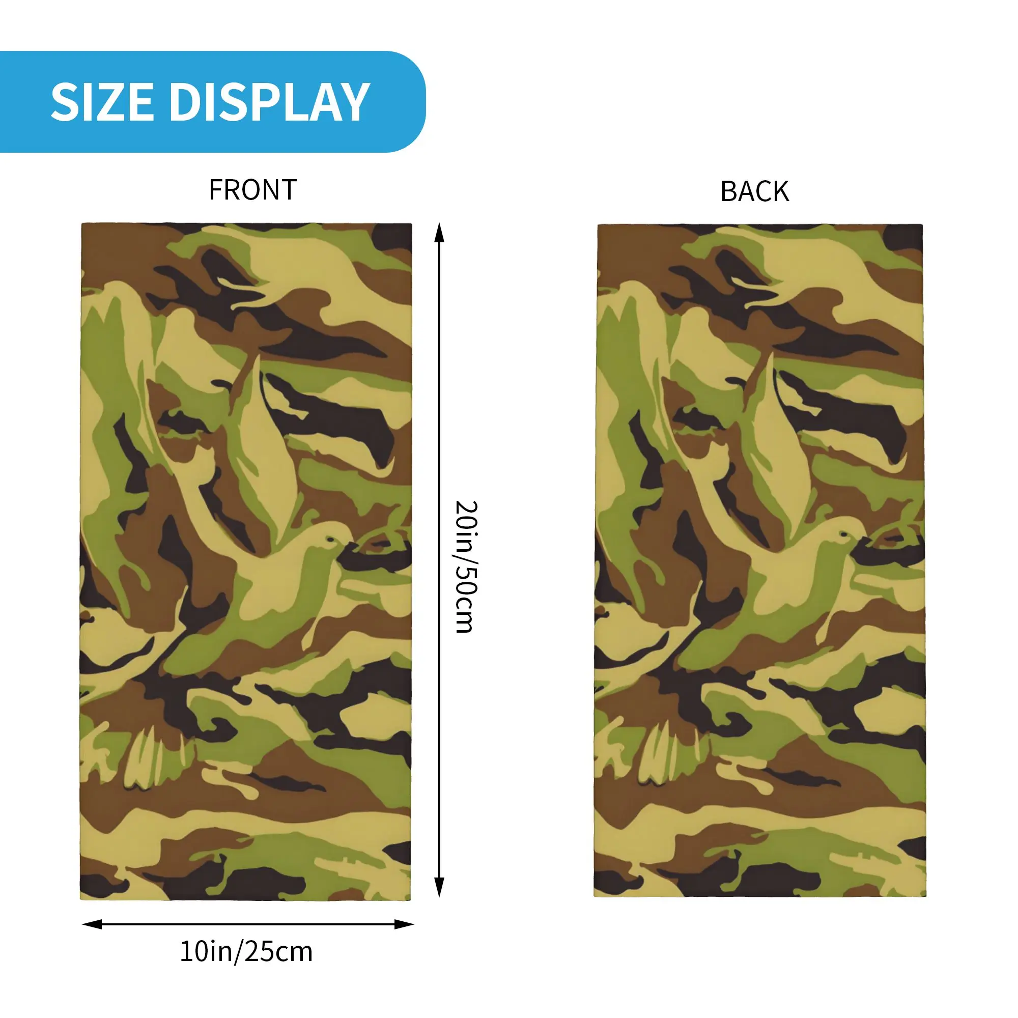 مخصص كامو باندانا الرقبة الجراب الأشعة فوق البنفسجية حماية الوجه وشاح غطاء الرجال النساء التمويه نمط عقال أنبوب بالاكلافا