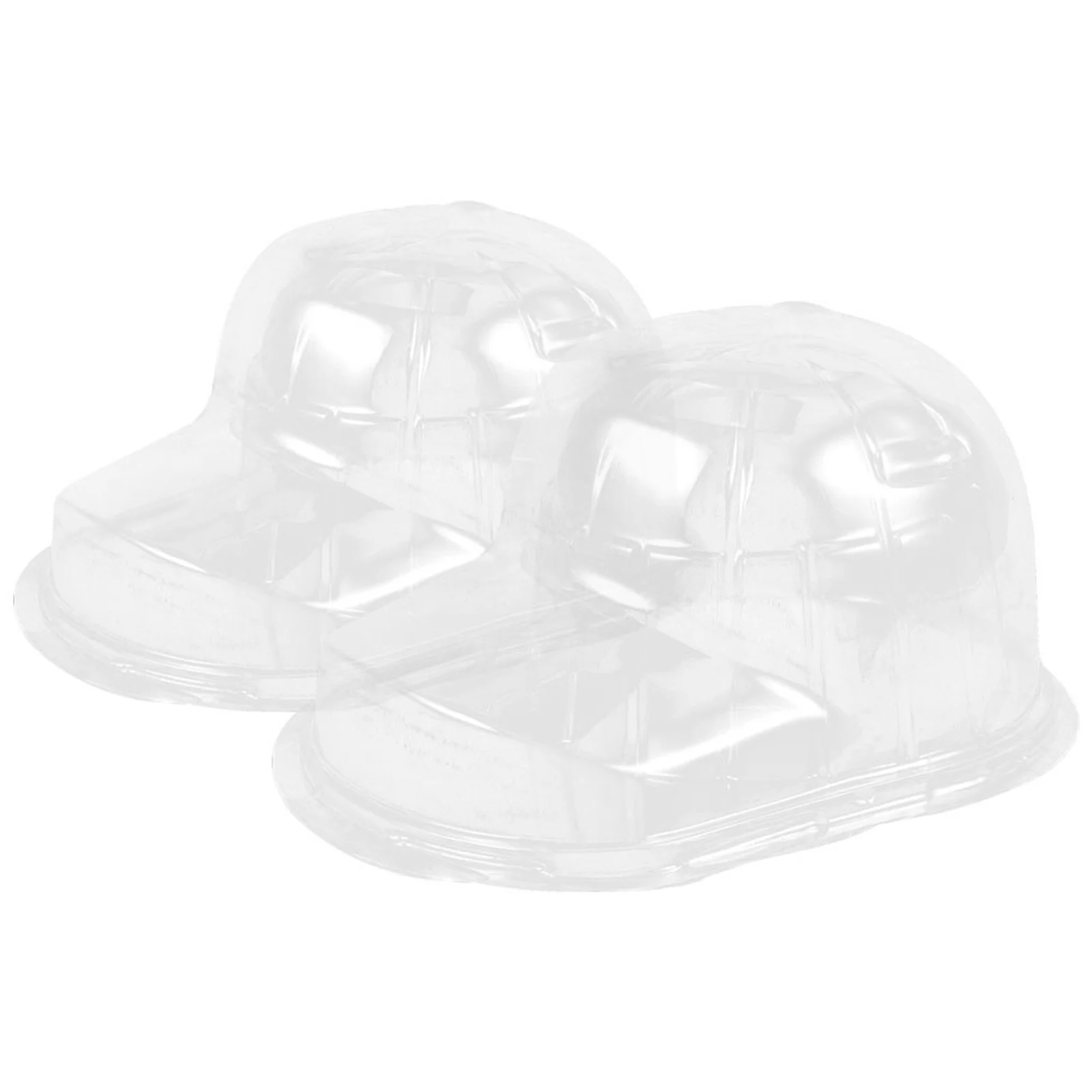 2 قطعة قبعة بيسبول حامل قبعة شفافة المشكل خفيفة الوزن المحمولة قبعة تخزين الرف قبعة بيسبول المشكل