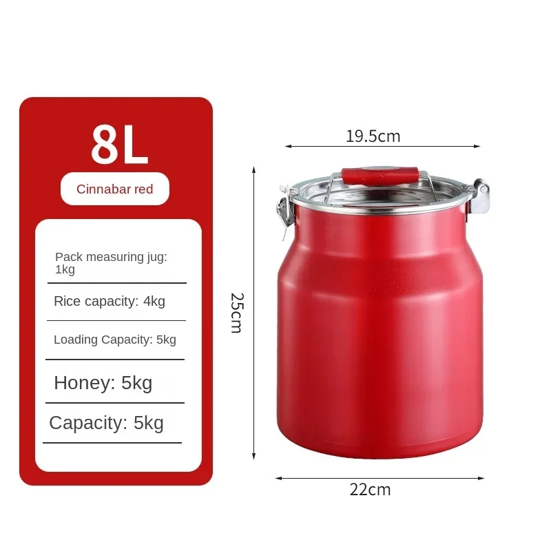 Stainless steel sealed tank Stainless steel storage tank Milk powder Coffee beans Tea storage buckle Fresh keeping tank Tea tank